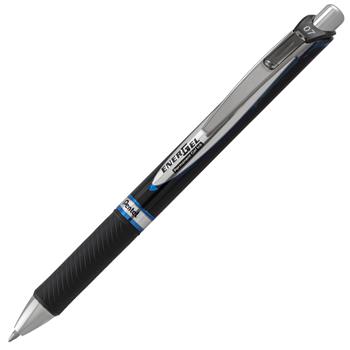 Pentel EnerGel PRO Permanent Gel Pen, 0.7 mm Medium, Blue Ink, Black Barrel