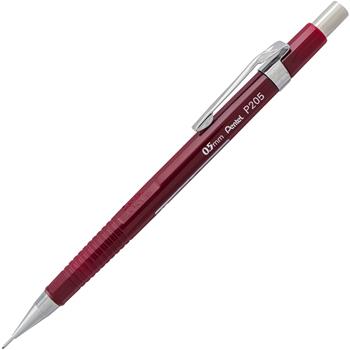 Pentel Sharp Mechanical Drafting Pencil, 0.5 mm, Burgundy Barrel, EA