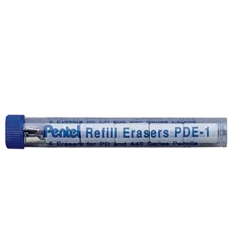 Pentel Eraser Refills, PDE1, 5/Tube