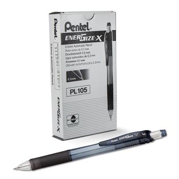 Pentel&#174; EnerGize X Mechanical Pencil, .5 mm, Black Barrel, Dozen