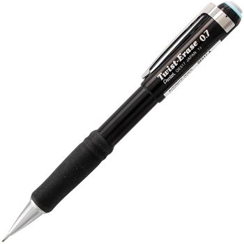 Pentel&#174; Twist-Erase III Mechanical Pencil, 0.7 mm, Black Barrel, EA