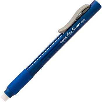Pentel&#174; Clic Eraser Pencil-Style Grip Eraser, Blue, EA