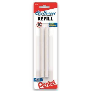 Pentel Clic Eraser Pen-Style Eraser Refills, 2/PK