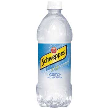 Schweppes Seltzer Water, Original, 20 oz. Bottle, 24/CS
