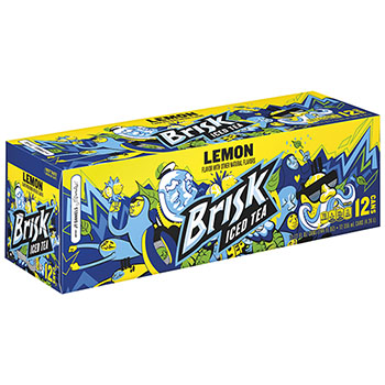 Lipton Brisk Iced Tea, Lemon, 12 oz. Can, 12/PK