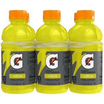 Gatorade Thirst Quencher Sports Drink, Lemon Lime Flavor, 12 fl oz, 6 Bottles/Pack
