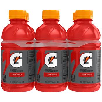 Gatorade Thirst Quencher Sports Drink, Fruit Punch Natural Flavor, 12 fl oz, 6 Bottles/Pack