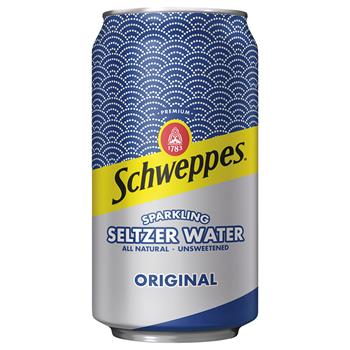 Schweppes Seltzer Water Original, 12 oz. Can, 12/PK