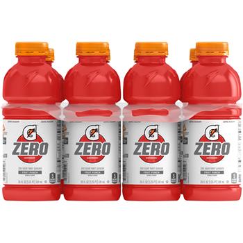 Gatorade Zero Thirst Quencher Sports Drink, Fruit Punch Naturally Flavored, 20 fl oz, 8 Bottles/Pack