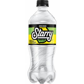 Starry Lemon Lime Soda, Zero Sugar, 20 oz Bottle, 24/Case