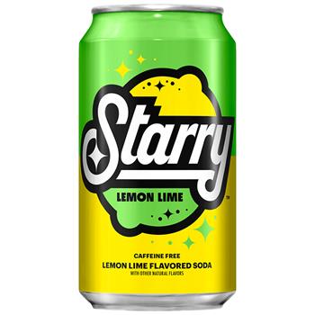 Starry Lemon Lime Soda, 12 oz Can, 24/Case