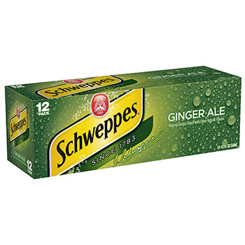 Schweppes&#174; Ginger Ale, 12 oz. Can, 12/PK