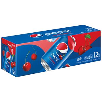 Pepsi&#174; Wild Cherry Cola, 12 oz. Can, 12/PK