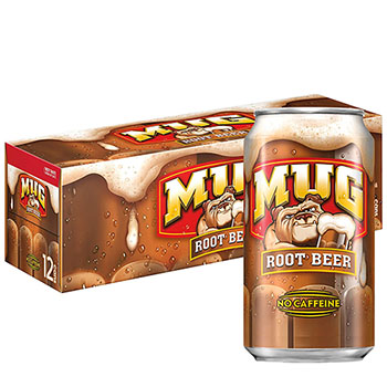 Mug Root Beer, 12 oz. Can, 12/PK