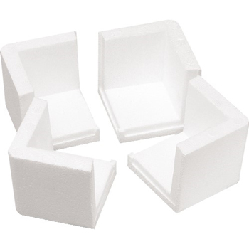 W.B. Mason Co. Foam Corners, 3 in x 3 in x 3 in, White, 1,000/Case