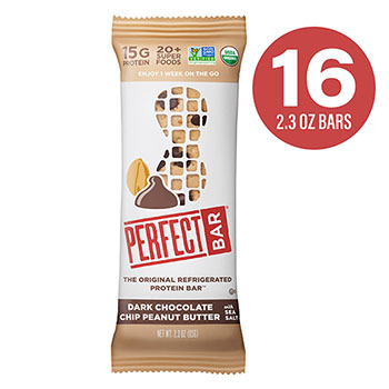 Perfect Bar Protein Bar Dark Chocolate Peanut Butter, 2.3 oz, 16 Count