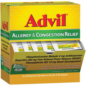Advil Allergy &amp; Congestion Relief, 50/BX