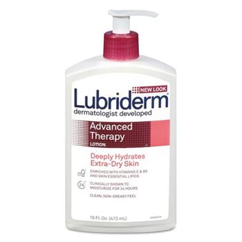 Lubriderm Advanced Therapy Lotion, Fragrance-Free, 16 Fl. Oz, 12/CT