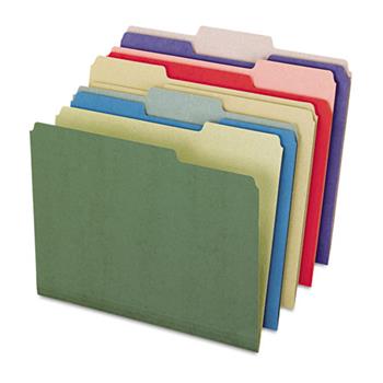 Pendaflex Earthwise Recycled File Folders, 1/3 Top Tab, Letter, Assorted Colors, 50/Box