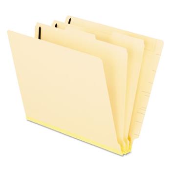 Pendaflex Manila End Tab Classification Folders, 2 Dividers/Six-Section, Letter, 10/Box