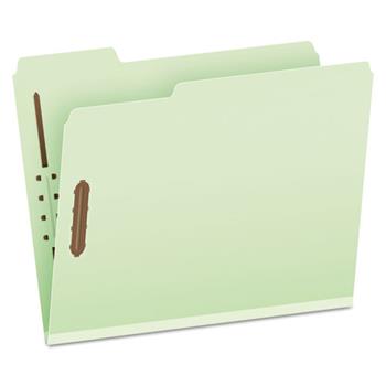 Pendaflex Pressboard Folders, 2 Fasteners, 2&quot; Expansion, 1/3 Cut, Letter, Green, 25/Box