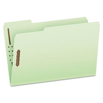 Pendaflex Pressboard Folders, 2 Fasteners, 2&quot; Expansion, 1/3 Cut, Legal, Green, 25/Box