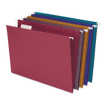 Pendaflex Earthwise Recycled Hanging Folders, 1/5 Tab, Letter, Assorted Colors, 20/Box