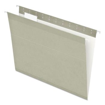 Pendaflex Reinforced Hanging Folders, 1/5 Tab, Letter, Gray, 25/Box