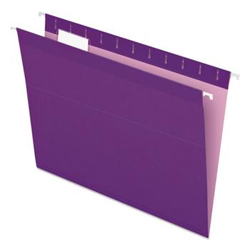 Pendaflex Reinforced Hanging Folders, 1/5 Tab, Letter, Violet, 25/Box