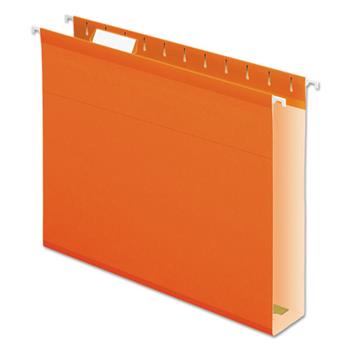 Pendaflex Reinforced 2&quot; Extra Capacity Hanging Folders, 1/5 Tab, Letter, Orange, 25/Box