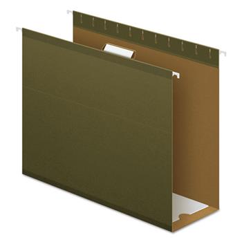 Pendaflex Reinforced 4&quot; Extra Capacity Hanging Folders, Letter, Standard Green, 25/Box