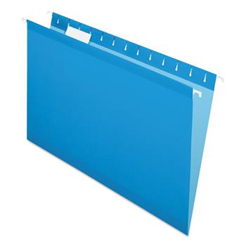 Pendaflex Reinforced Hanging Folders, 1/5 Tab, Legal, Blue, 25/Box