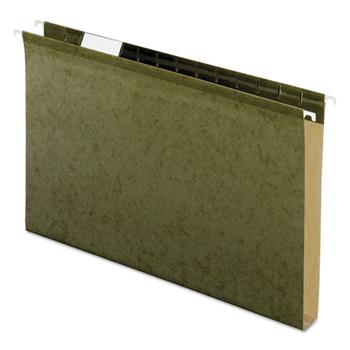Pendaflex Reinforced 1&quot; Extra Capacity Hanging Folders, Legal, Standard Green, 25/Box
