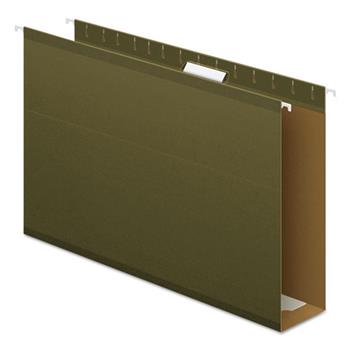 Pendaflex Reinforced 3&quot; Extra Capacity Hanging Folders, Legal, Standard Green, 25/Box