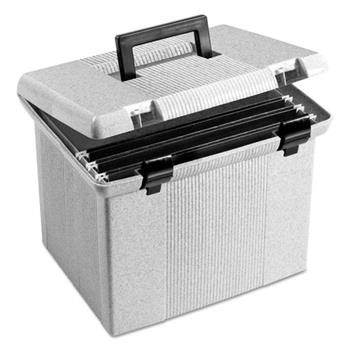 Pendaflex Portafile File Storage Box, Letter, Plastic, 13 7/8 x 14 x 11 1/8, Granite