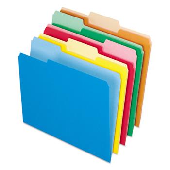 Pendaflex Interior File Folders, 1/3 Cut Top Tab, Letter, Bright Assortment, 100/Box
