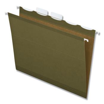 Pendaflex&#174; Ready-Tab Reinforced Hanging Folders, 1/5 Tab, Letter, Green, 25/Box