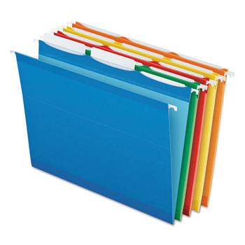 Pendaflex Colored Reinforced Hanging Folders, 1/3 Tab, Letter, Asst, 25/Box