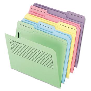 Pendaflex Printed Notes Folders with Fastener, 1/3 Cut Top Tab, Letter, Assorted, 30/Pack