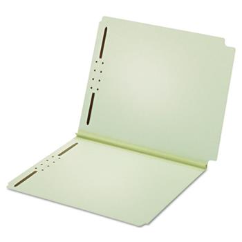 Pendaflex Dual Tab Pressboard Folder, 2 Fasteners, 2&quot; Expansion, Letter, Lt Green, 25/Box