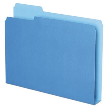 Pendaflex&#174; Double Stuff File Folders, 1/3 Cut, Letter, Blue, 50/Pack