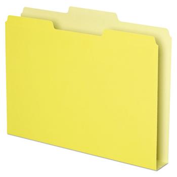 Pendaflex Double Stuff File Folders, 1/3 Cut, Letter, Yellow, 50/Pack