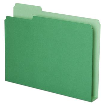 Pendaflex Double Stuff File Folders, 1/3 Cut, Letter, Green, 50/Pack