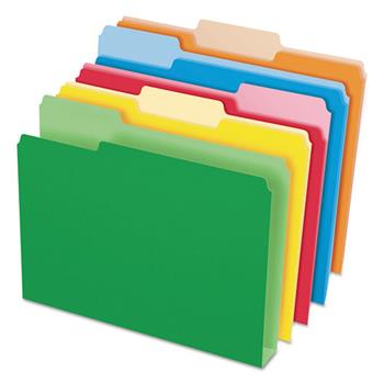 Pendaflex&#174; DoubleStuff File Folders, 1/3 Cut, Letter, Assorted, 50/Pack