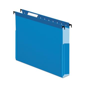 Pendaflex SureHook Reinforced Hanging Box Files, 2&quot; Exp with Sides, Letter, Blue, 25/Box