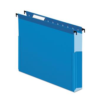Pendaflex&#174; SureHook Reinforced Hanging Box Files, 3&quot; Exp with Sides, Letter, Blue, 25/Box