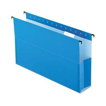 Pendaflex&#174; SureHook Reinforced Hanging Box Files, 3&quot; Expansion, Legal, Blue, 25/Box