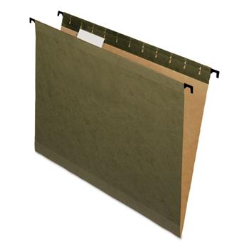 Pendaflex SureHook Poly Laminate Reinforced Hanging Folders, 1/5 Tab, Letter, Green, 20/Box