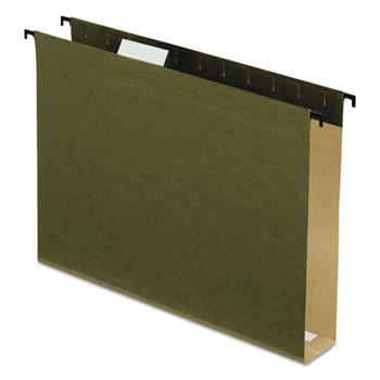 Pendaflex SureHook Poly Laminate Hanging Folders, 1/5 Tab, Letter, Green, 20/Box