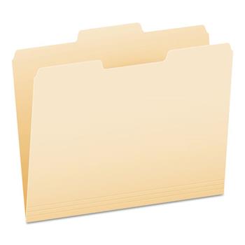 Pendaflex Essentials File Folders, 1/3 Cut, Second Position, Top Tab, Letter, Manila, 100/Box